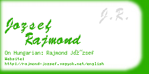 jozsef rajmond business card